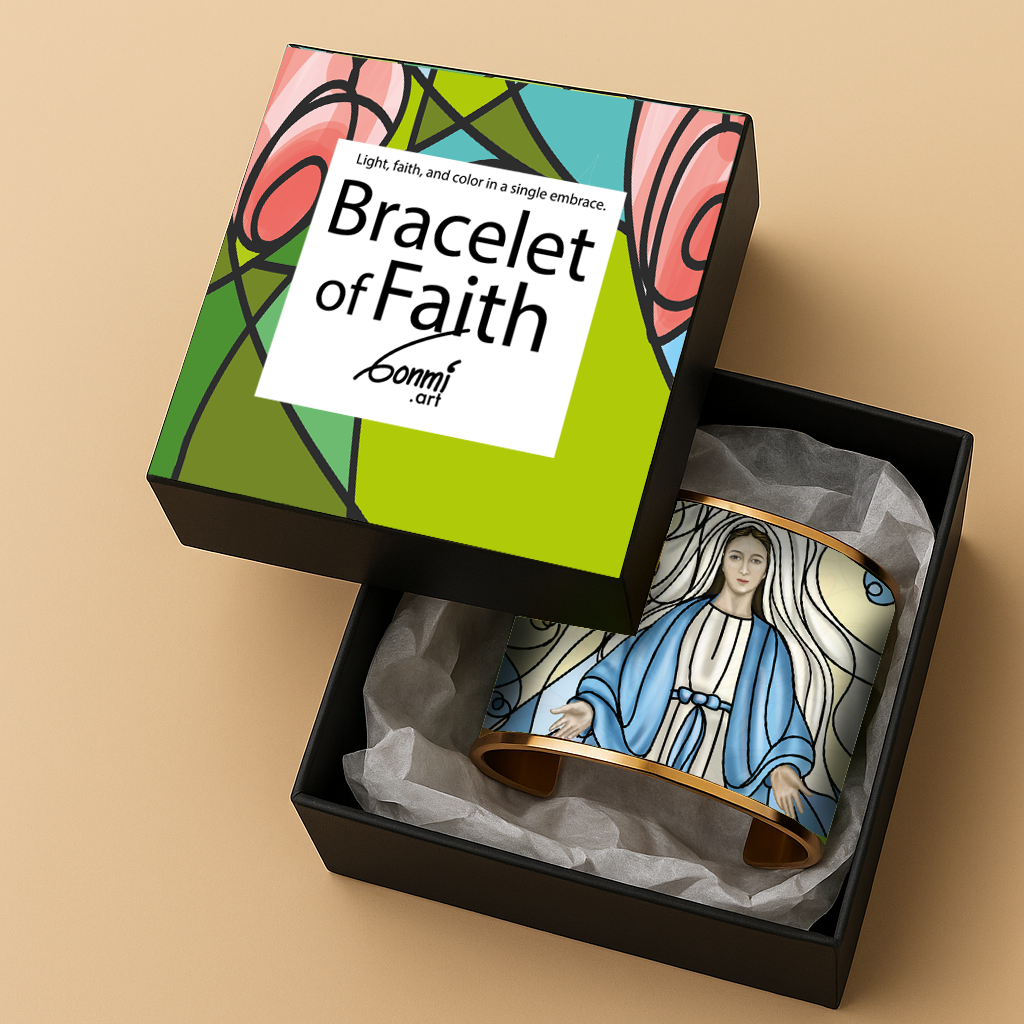 Our Lady of the Miraculous Medal Faith Bracelet | Brazalete de Fe Virgen Milagrosa | Gold & Silver Devotional Jewelry by Lucía Gonmi