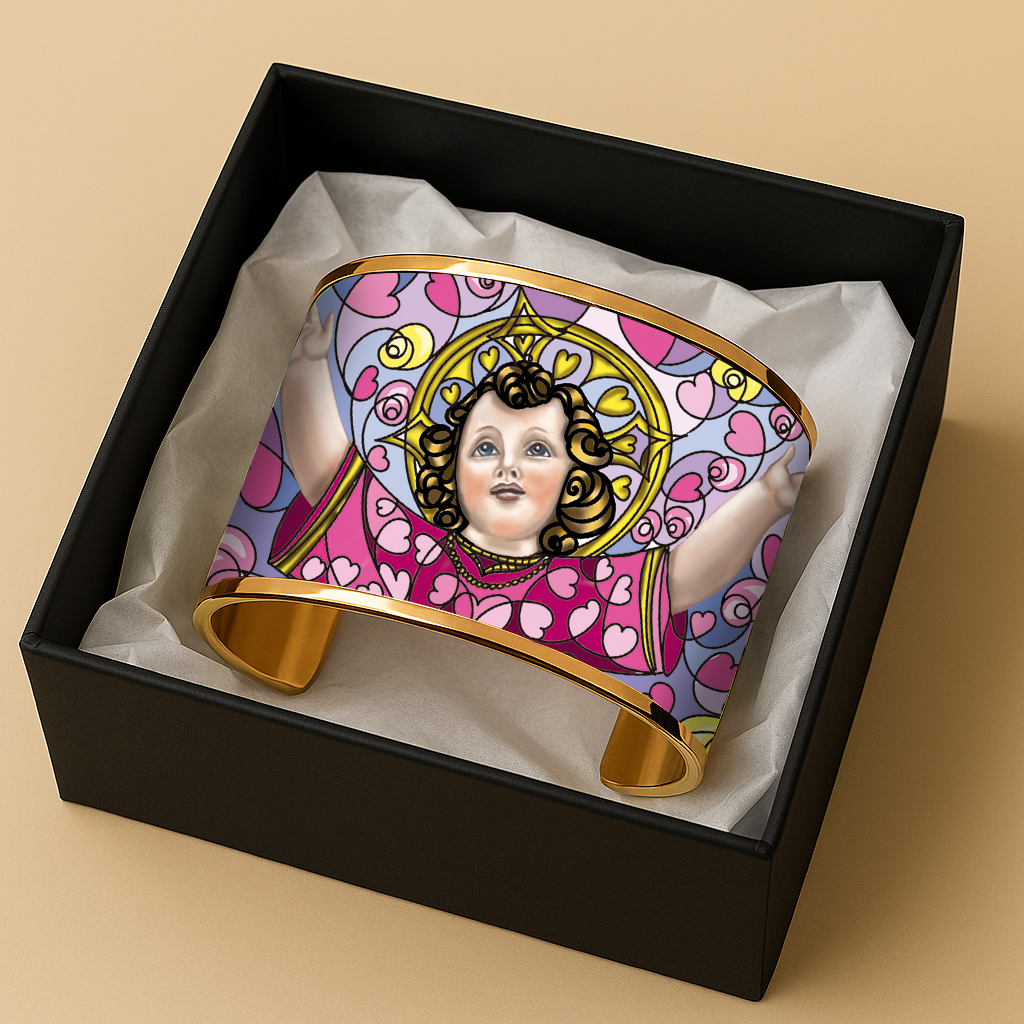 Divine Child Jesus Faith Bracelet | Brazalete de Fe Divino Niño Jesús | Handmade Devotional Jewelry by Lucía Gonmi