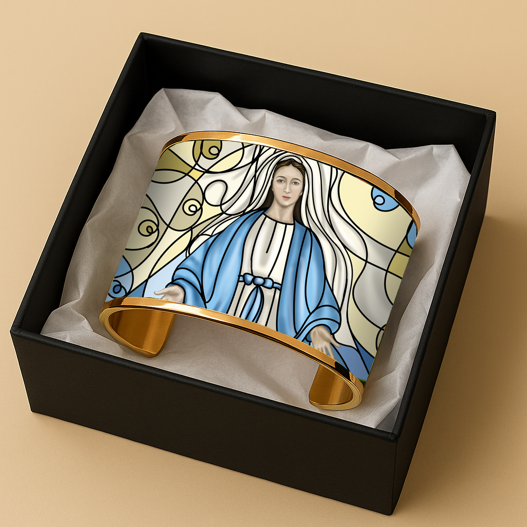 Our Lady of the Miraculous Medal Faith Bracelet | Brazalete de Fe Virgen Milagrosa | Gold & Silver Devotional Jewelry by Lucía Gonmi