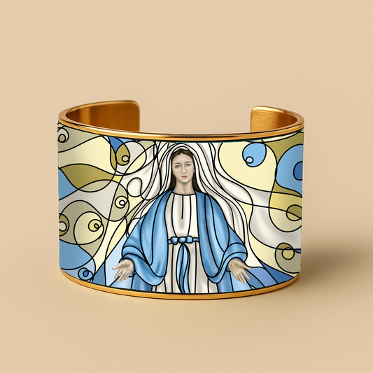 Our Lady of the Miraculous Medal Faith Bracelet | Brazalete de Fe Virgen Milagrosa | Gold & Silver Devotional Jewelry by Lucía Gonmi