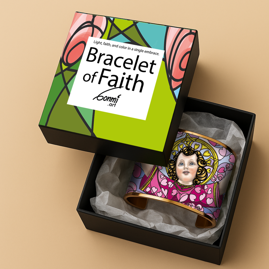Divine Child Jesus Faith Bracelet | Brazalete de Fe Divino Niño Jesús | Handmade Devotional Jewelry by Lucía Gonmi