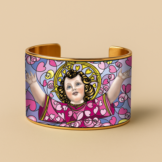 Divine Child Jesus Faith Bracelet | Brazalete de Fe Divino Niño Jesús | Handmade Devotional Jewelry by Lucía Gonmi