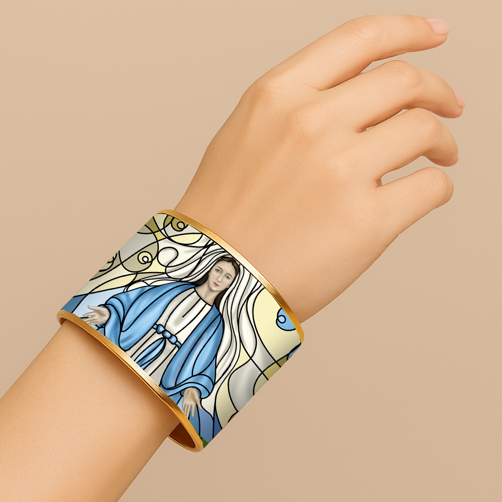 Our Lady of the Miraculous Medal Faith Bracelet | Brazalete de Fe Virgen Milagrosa | Gold & Silver Devotional Jewelry by Lucía Gonmi