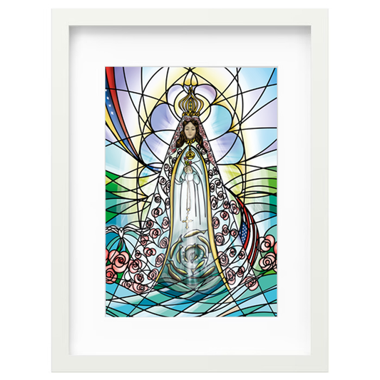 "Our Lady of the Valley Catholic framed art | Obra enmarcada Virgen del Valle religiosa con arte sagrado"